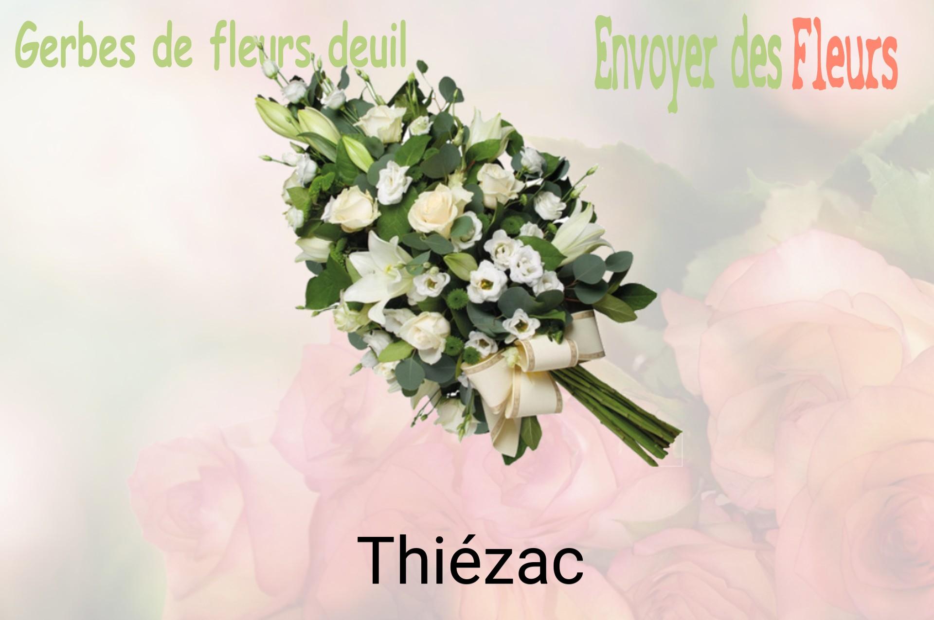 Gerbe de fleurs de deuil livrée à Thiézac
